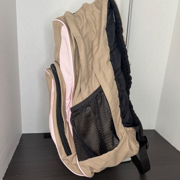 NIKE Varsity Backpack Large/3 Section/Light Brown and Pink/School/Work/Casual - Picture 3 of 15